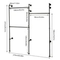 thumbnail image 2 of Heavy Duty Wall Mounted Clothes Rail Shelf Garment Hanging Shop Display Rack Industrial Pipe Clothing Rack Garment Rack Clothes Stores Coat Hanger Wall Mount, 2 of 12