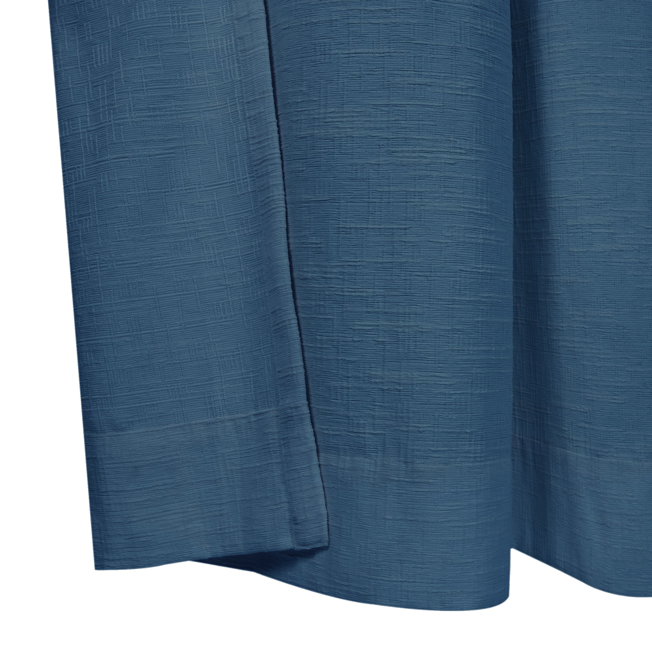 Better Homes & Gardens Textured Solid Chenille Light Filtering Single Curtain Panel, Washed Indigo, 50"W x 84"L