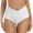 White, variant on TOWED22 Women Bikini Bottoms Mid Waist Bathing Suit Swimsuit Ruched Swim Bottom(Black,L)