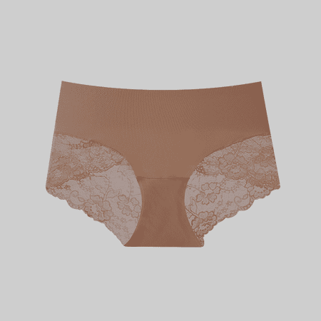 Fulorrnie Underwear for Women High Waisted Thong No Show Seamless Panty Waistband Banded Waist Stretchable Panties  Coffee  L
