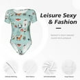 thumbnail image 6 of Naloa Christmas Winter Animals Women's Short-Sleeved Onesie, One-Piece Swimsuit for Parties, dates, clubs - X-Large, 6 of 9