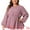 Pink, variant on DARING DIVA Women's Plus Textured Keyhole Cut Out Long Sleeve Blouse 1X Pink