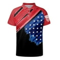 thumbnail image 3 of Ierhent Independence Day Shirt Men Golf Shirts for Men Funny Polo Short Sleeve Performance Moisture Wicking Quick Dry Mens Hawaiian Polo Shirt Red,S, 3 of 3