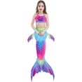thumbnail image 5 of Mermaid Tails Swimsuit for Girls Swimming 3Pcs Mermaid Princess Bathing Suit for 4-13 Year Old High quality, 5 of 5
