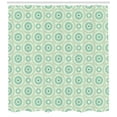 thumbnail image 3 of Ambesonne Mint Shower Curtain, Retro Circles Geometric, 69"Wx70"L, Seafoam Almond Green, 3 of 3