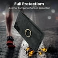 thumbnail image 3 of Feishell Fit for Samsung Galaxy Note 10 Case with 360° Rotatable Ring Holder,Shockproof Drop Resistant Premium Plain PU Leather Soft TPU Card Slots Kickstand Back Protective Phone Case,Black, 3 of 8