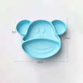 thumbnail image 4 of Platos de silicona para bebés, niños pequeños y niños, con fuerte succión, sin BPA, aptos para lavavajillas y microondas, aprobados por la FDA (azul) Zhivalor LF-0762, 4 of 5