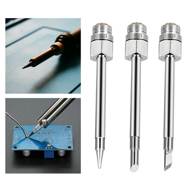 3 puntas de soldador USB , puntas de soldadura, reemplazo portátil de 5,3 cm para estación de soldadura, soldador eléctrico, estación , Cilíndrico 15W 53 cm shamjiam Consejos de soldadura