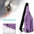 thumbnail image 6 of WATERFLY Unisex Anti Theft Travel Hiking Walking Sling Cross-Body Shoulder Chest Bag,Purple, 6 of 8