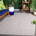 thumbnail image 2 of SAFAVIEH Courtyard Finola Geometric Indoor/Outdoor Area Rug, Ivory/Dark Grey, 4' x 5'7", 2 of 12