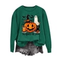 thumbnail image 4 of Enjoytime Halloween Sweatshirt for Women Ghost Pumpkin Print Long Sleeve Pullover Tops Cute Casual Crewneck Sweatshirts, 4 of 5