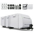 thumbnail image 1 of Unique Bargains 1 Set Waterproof RV Trailer Cover Fits 20'-22' with Extra Windproof Ropes and Gutter Covers Silver Tone, 1 of 9