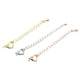 thumbnail image 1 of piezas de cadena extensora para collar y pulsera con dijes de gota de agua y cierre de mosquetón para bisutería (plata, oro de 18 quilates y oro rosa), 1 of 7