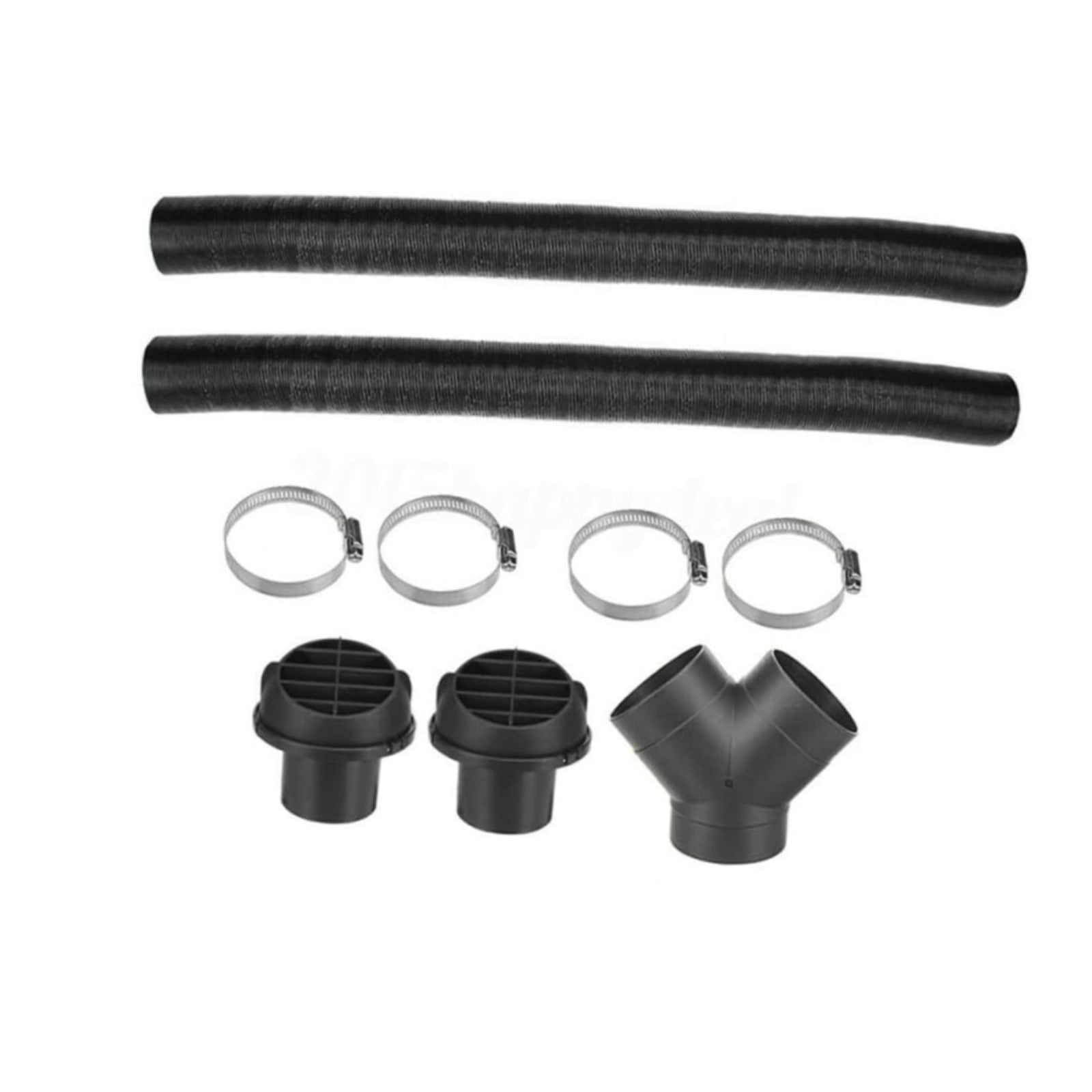 75mm Diesel Heater Air Ducting Kit with 2 Hoses Y Connector 2 Vents and 4 Clamps for Webasto Eberspacher Propex