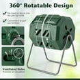 thumbnail image 6 of Costway Tumbling Composter 40 Gallon Garden Rotating Compost Bin with Dual Chamber Green, 6 of 10