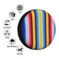 thumbnail image 4 of Lsque Yellow Blue Mexican Blanket Stripes Pattern Tire Covers - Tough Tire Wheel Protector for Truck, SUV, Trailer, Camper, RV-15 inch, 4 of 6