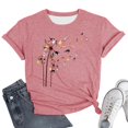 thumbnail image 5 of Trendfront Womens Dandelion Graphic T Shirts Crewneck Casual Short Sleeve Loose Fit Tops Trendy Fashion Tee Relaxed Pullover Daily Clothes, 5 of 5