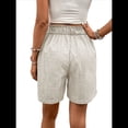 thumbnail image 3 of Pantalones Cortos de de Cintura Alta y Pierna con Bolsillos para Mujer, de Verano Albaricoque XL, 3 of 7