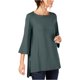 thumbnail image 1 of Eileen Fisher Blusa con dobladillo dividido para mujer, azul, XS Eileen Fisher Pull-over, 1 of 2