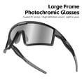 thumbnail image 3 of Gafas fotocromáticas para andar en bicicleta, gafas de sol de montura completa para exteriores, correr, senderismo, 3 of 7