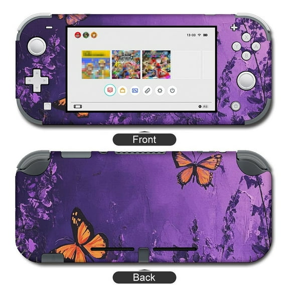 POBUDS Switch Skin | Sticker Wrap Vinyl Decal | Set Compatible with Nintendo Switch ( Switch OLED Model, Purple Butterfly)