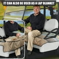 thumbnail image 5 of Renewold Golf Cart Seat Blanket with Pockets Soft Quick Dry Golf Cart Towel Seat Cover Keeps Seat Comfort Fits for 2 Person Club Cars and All Weather, Beach Starfish Gold, 5 of 7