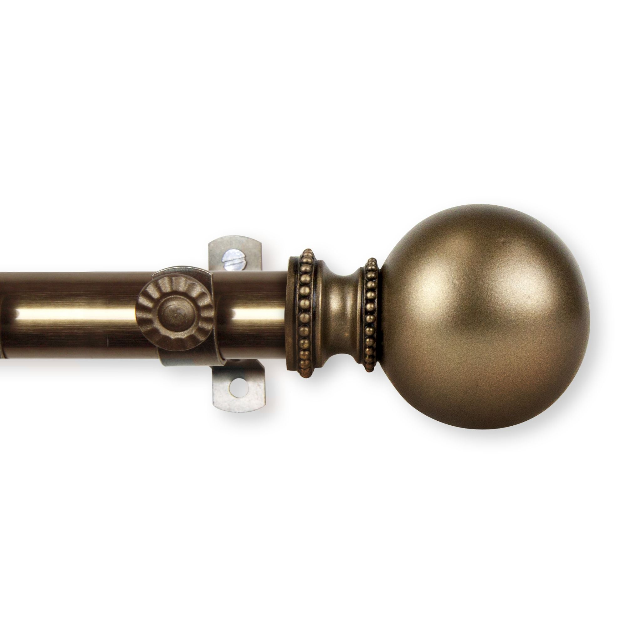 126" Bronze Solid Contemporary Lex Single Curtain Rod