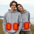 thumbnail image 5 of Fancifize Heated Hoodie for Men and Women Casual Fleece Sweatshirt Long Sleeve Drawsting Pullover Top Lightweight Fall Outfits, 5 of 5