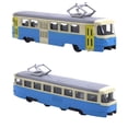 thumbnail image 1 of Kjfeif Alloy Die-Cast Bus Car Model with Lights and Music, Features Opening Doors, Realistic Subway Train Toy for Kids' Collection and Imaginative Play, 1 of 5