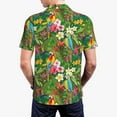 thumbnail image 2 of Polo Shirts for Men, Tropical Colorful Parrot Plant Cuteness Casual Mens Polo Shirts Short Sleeve Button Down Classic Mens Golf Polo Shirts, 2 of 7
