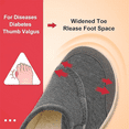 thumbnail image 6 of Barerun Men Diabetic Slippers Rubber Sole Adjustable Wide Indoor Outdoor House Shoes, 6 of 6