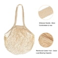 thumbnail image 4 of Bolsa de malla de algodón Unique Bargains 14.96x12.2 Larga Asa Reutilizable Lavable Beige Blanco 2uds, 4 of 7