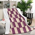 thumbnail image 2 of Soft & Cozy Throw Blanket with Checkered Jacquard - Thick & Warm for Bed Couch - Couch Blanket for All-Season Decorative Blanket 50x60in, 2 of 5