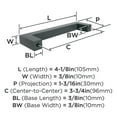 thumbnail image 4 of Amerock Monument 3-3/4 inch Center-to-Center Matte Black Cabinet Pull, 10 Pack, 4 of 7