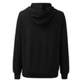 thumbnail image 2 of Aayomet Long Sweater Cardigan Women Women's Chiffon Contrast Knit Sweater Long Sleeve Ruffle Trim Slim Fit Pullover Sweater Top,Black L, 2 of 4