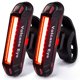 thumbnail image 1 of Luz trasera de bicicleta (2 paquetes) Luz trasera de bicicleta LED recargable por USB Luz de bicicleta ultrabrillante impermeable para seguridad en ciclismo Rojo/Verde/Azul 7 modos de luz Se adapta a, 1 of 5