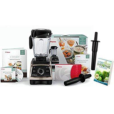 vitamix professional series 750 blender (1944) bundle includes: 10-day green smoothie cleanse: lose up to 15 pounds in 10 days! paperback book and two accelerator/tamper tools (brushed stainless (Vitamix 750 Blender Best Price)