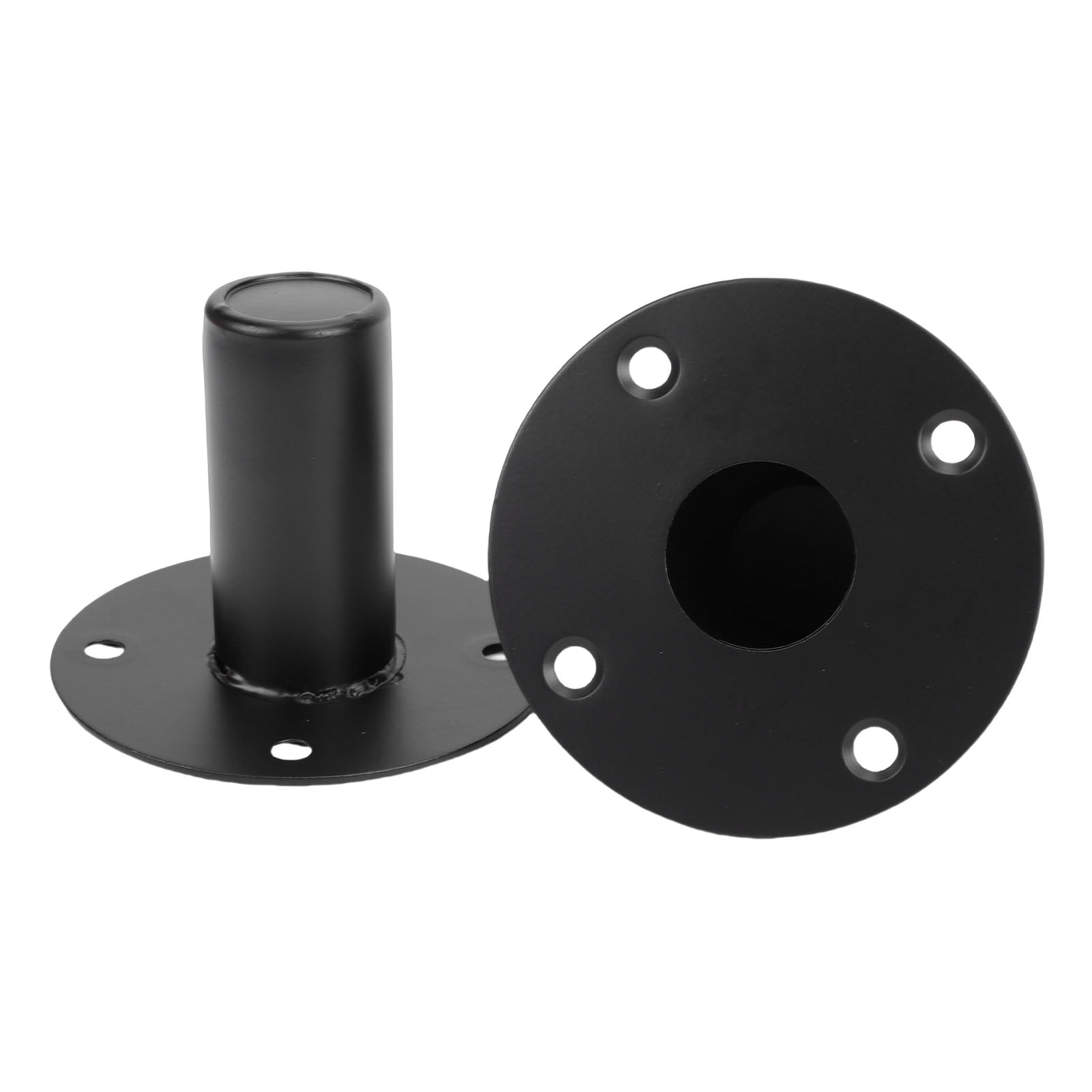Riousery Tripod Speaker Stand Mount Adapter Iron Stable Top Hat Bracket Base for PA DJ Setup, 4.21 in / 107 mm, Black