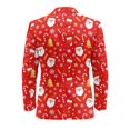 thumbnail image 5 of KUIFORTI Christmas Santa Men's Blazer Skin-friendly Sport Coat Notched Lapel Suit Jacket for Wedding Prom Party Working, 5 of 7