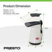 Presto 04821 Orville Redenbachers Hot Air Popper Popcorn Maker, 18 Cups, White