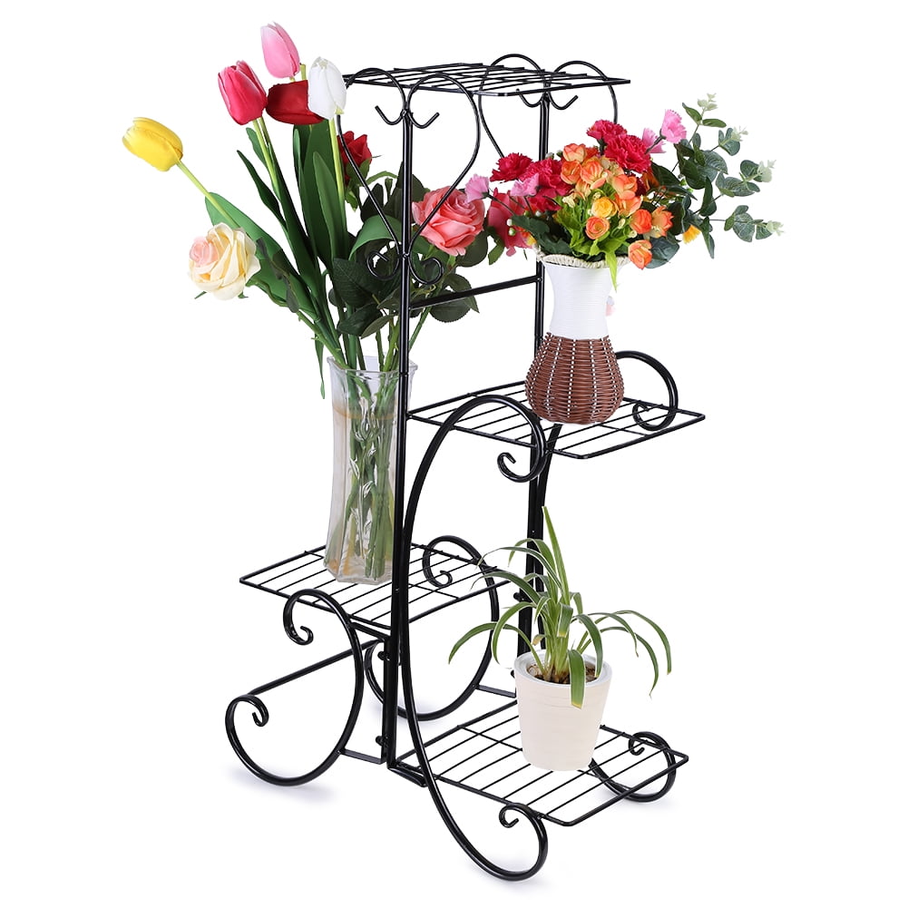 4 Tier Metal Plant Stand, Estink Decorative Flower Pot Rack Plant Stand Display Shelf... by Estink