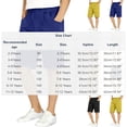 thumbnail image 6 of POIUYTR Boys Casual Cotton Sweat Shorts Summer Elastic High Waist Short Pants Kids Loose Fit Straight Leg Shorts, 6 of 6
