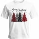 thumbnail image 1 of Camisetas gráficas informales de manga corta con árbol de Navidad rojo sobre fondo negro para hombre, 1 of 8