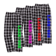 thumbnail image 2 of Girls Lacrosse Black and White Flannel Pants (Neon Pink, Youth Large 14/16), 2 of 2