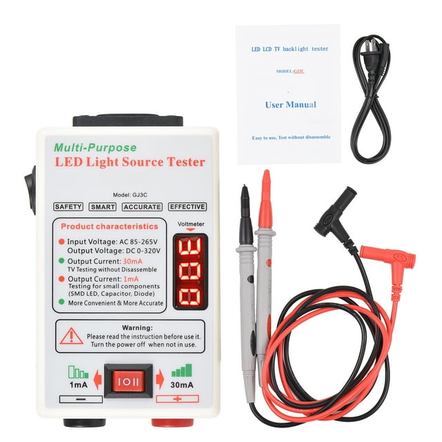Amdohai Voltage Test 1mA/30mA Convertible LED Backlight Tester Screen LED LCD TV Back Light Tester Meter Lamp Beads Light Board Test Strip Bead Diode Testing Repair Tool