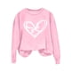 thumbnail image 4 of RKSTN Valentine Gifts Women's Valentine's Day Sweatshirts Plus Size Crewneck Heart Graphic Print Hoodless Sweatshirt Womens Casual Oversized Round Neck Loose Comfy Sweatshirt Fall Spring Clothes, 4 of 6