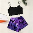 thumbnail image 4 of SJLDQY Halloween Womens Pajamas Sets 2 Piece Cami Top and High Waist Shorts Pj Sets for Womens Hallowmas Funny Skeleton Pumpkin Graphic Comfy Sleepwear, 4 of 4