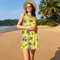 thumbnail image 3 of Xecao Robes d'Été pour Femmes Robes Décontractées de Plage Sans Manches Robe Évasée avec Poches, 3 of 7