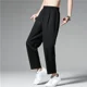 thumbnail image 3 of Pantalones para hombre Pantalones casuales negros rectos para hombre Pantalones holgados de poliéster con bolsillos Harajuku Venta elegante Estilo clásico coreano Moda Y2k, 3 of 5