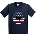 thumbnail image 3 of Inktastic Deer Bow Hunting USA Flag Youth T-Shirt, 3 of 5